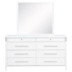 Gracemont 8-drawer Bedroom Dresser with Mirror White