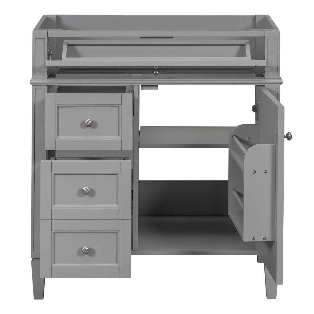Bathroom Vanity With 2 Drawers And Tip-Out Drawer, Storage Cabinet