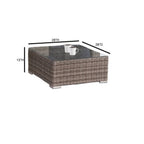 Wicker Seating Group Set With Table And Cushions