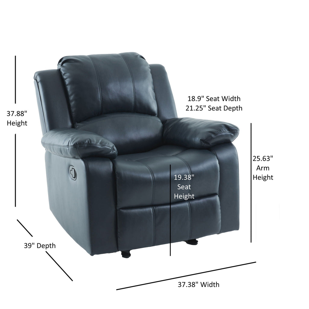 Charlotte - Gel Glider Recliner - Blue