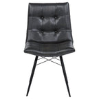 Aiken Faux Leather Upholstered Dining Side Chair Charcoal Grey (Set of 4)