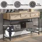 Brantley II - Sofa Table - Oak & Sandy Black