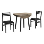 3 Pieces Dining Table Set, Small, Drop Leaf, Contemporary & Modern