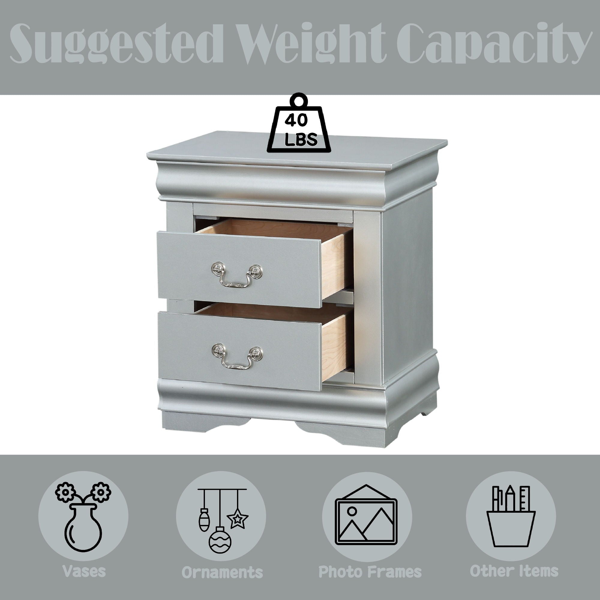 Louis Philippe III - Sleek Design Nightstand