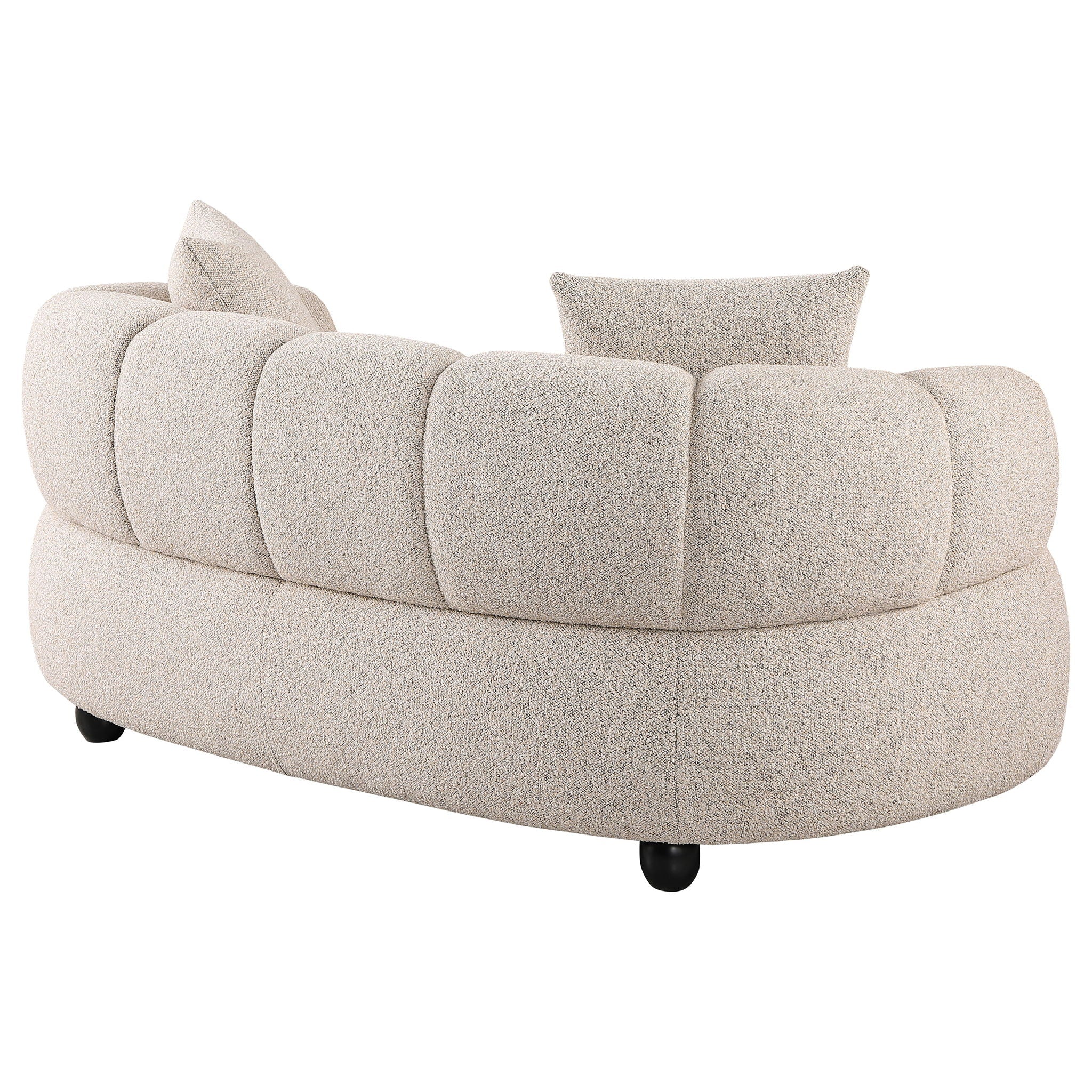 Whitney Contemporary Channel Tufted Woven Fabric Upholstered Loveseat