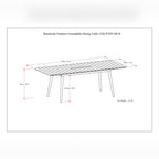 Beachside - Outdoor Extendable Dining Table - Light Teak