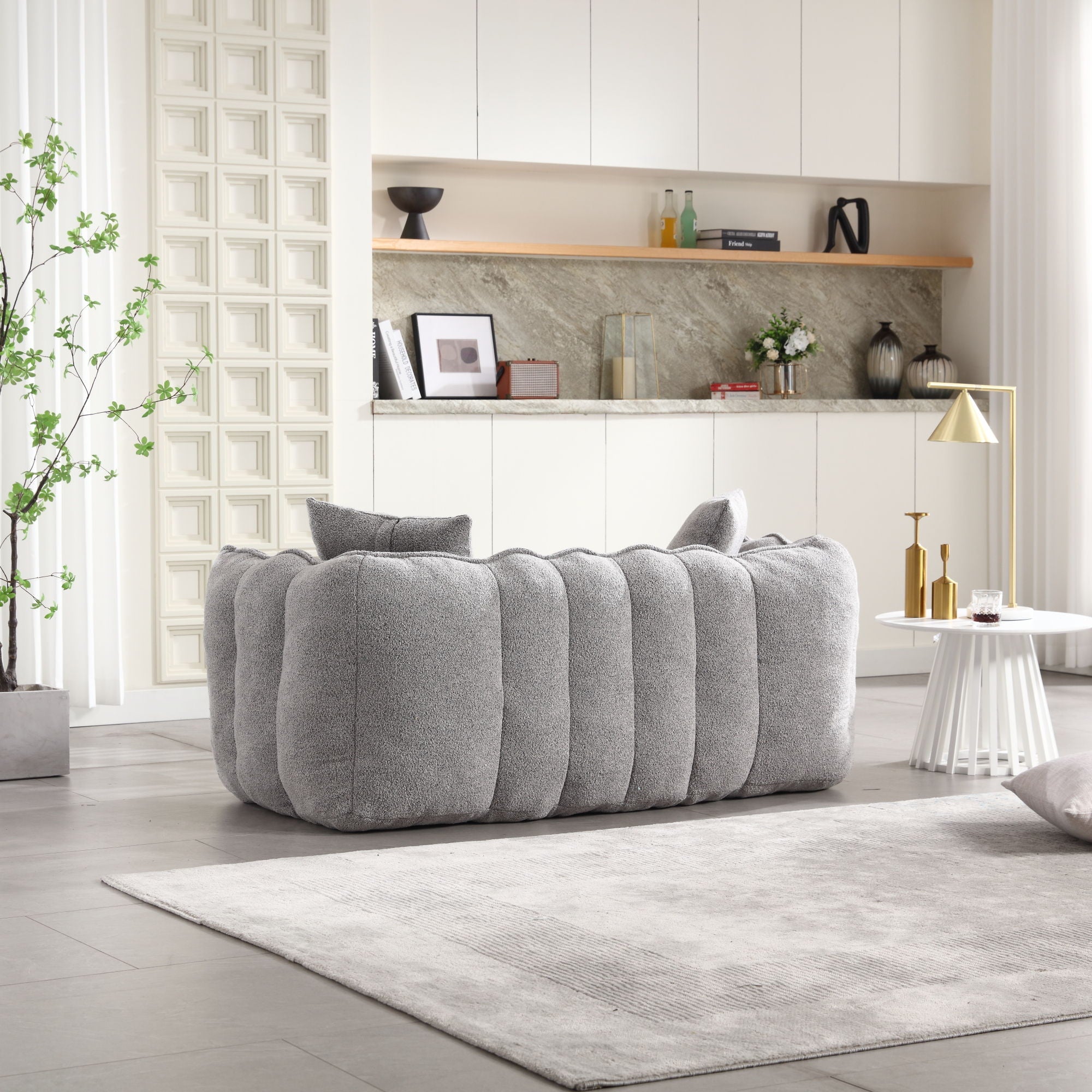 Cozy Beanbag Chair With High Resilience Foam Core For 2