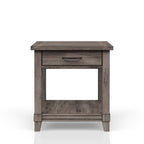 End Table With Storage Drawer Usn - Gray