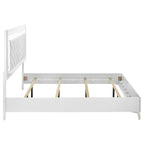 Cassia Eastern King LED Panel Bed White High Gloss