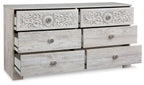 Paxberry - Six Drawer Dresser - Weatherworn - Whitewash