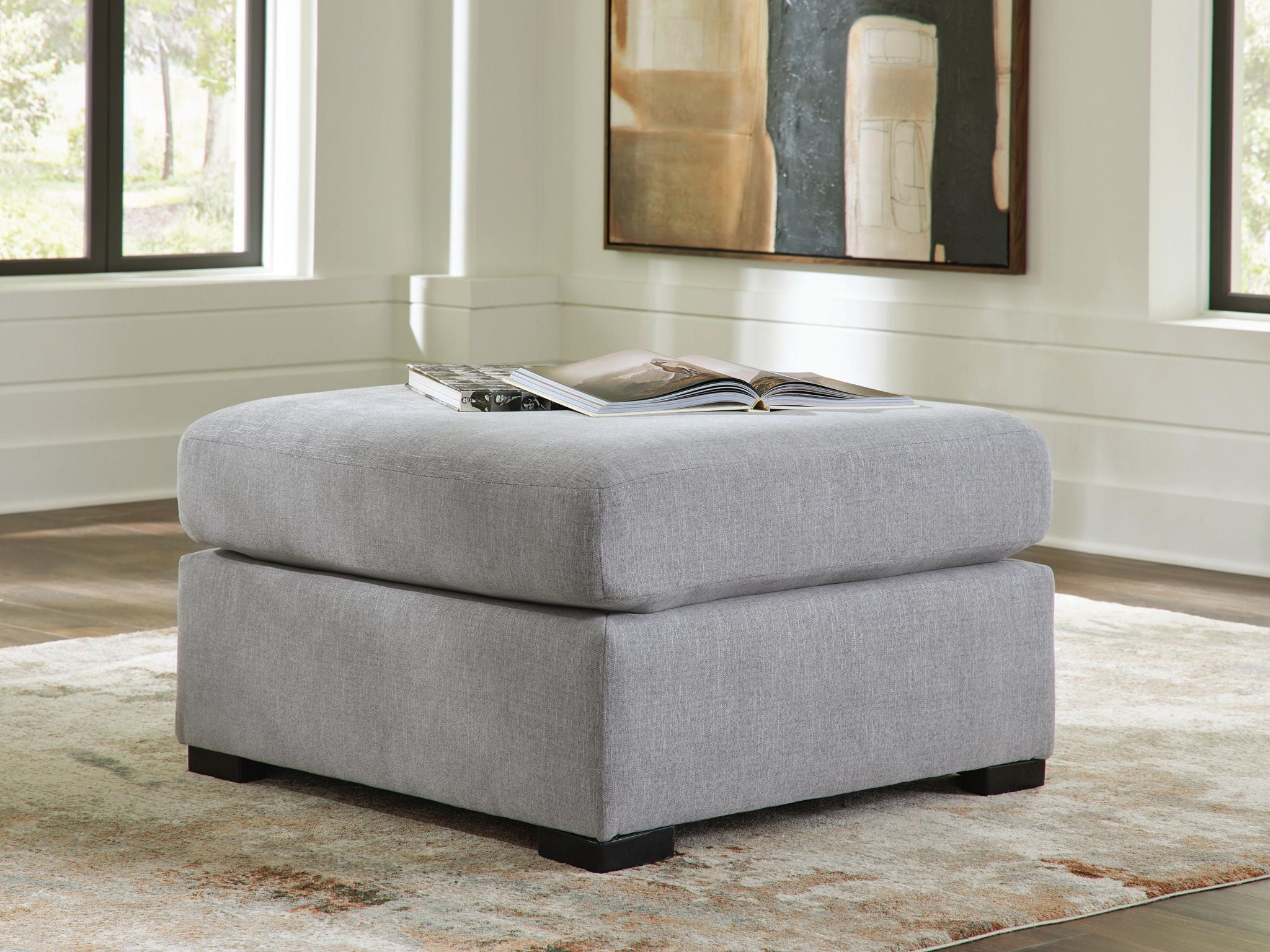 Lakepoint - Oversized Accent Ottoman - Nickel