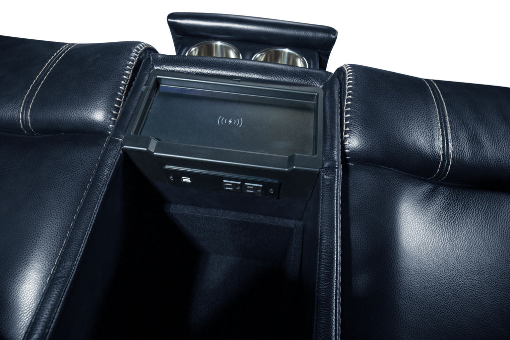 Glenwood - Power Console Loveseat-Recliner With Power And Power Headrest And Lumbar (Layflat)