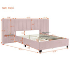 Upholstered Platform Bed With Big Headboard