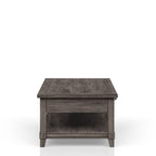 Lift Top Cocktail Table With Casters - Gray