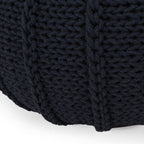 Bordeaux - Knitted Round Pouf Ottoman And Floor Cushion
