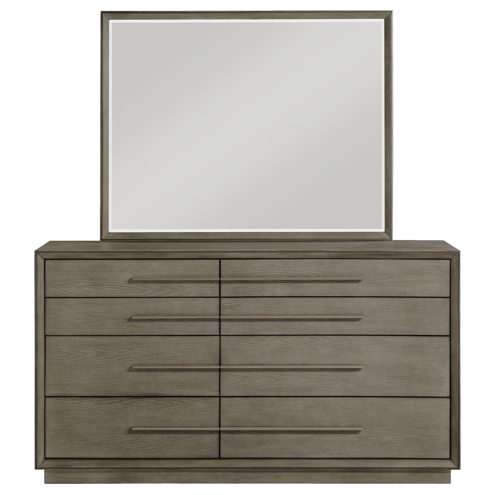 Durango 8-drawer Dresser and Mirror Taupe Oak
