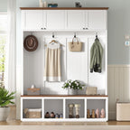 Entryway Hall Tree With Bench And Storage