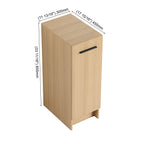 Slim Freestanding Bathroom Storage Cabinet - Light Oak