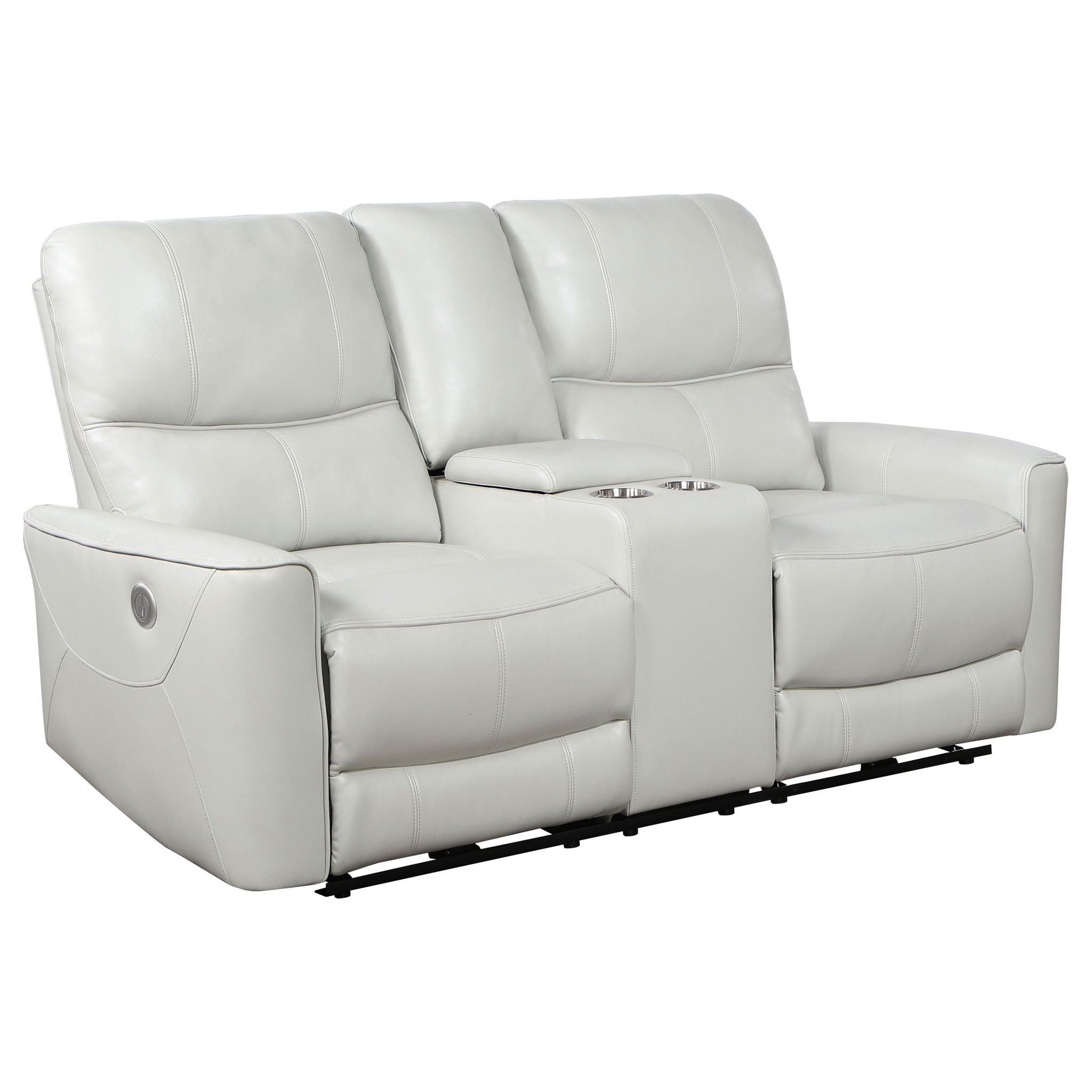 Greenfield Upholstered Power Reclining Loveseat Dove Grey
