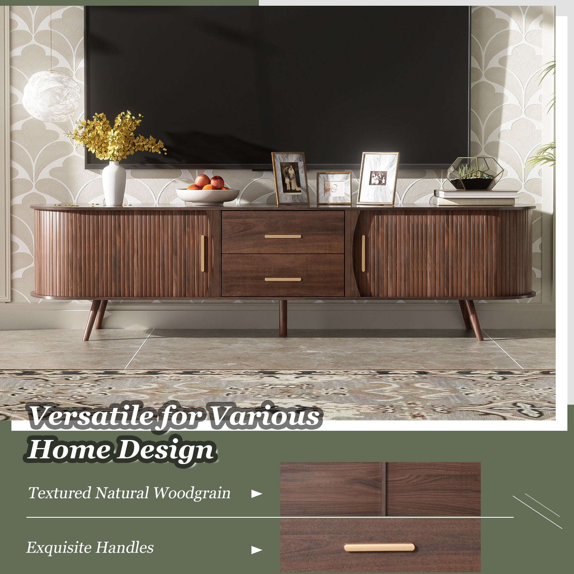TV Stand, Entertainment Center With Storage
