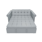 Compact Loveseat With Trundle Sleeper And Storage Pocket - Gray