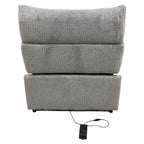 Fullar - Modular Power Motion Armless Recliner - Light Gary Chenille