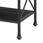 Brahm - Kitchen Island - White Marble Top & Gray