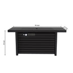 Outdoor Fire Pit Table & Lid - Black