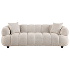 Whitney Contemporary Channel Tufted Woven Fabric Upholstered Sofa