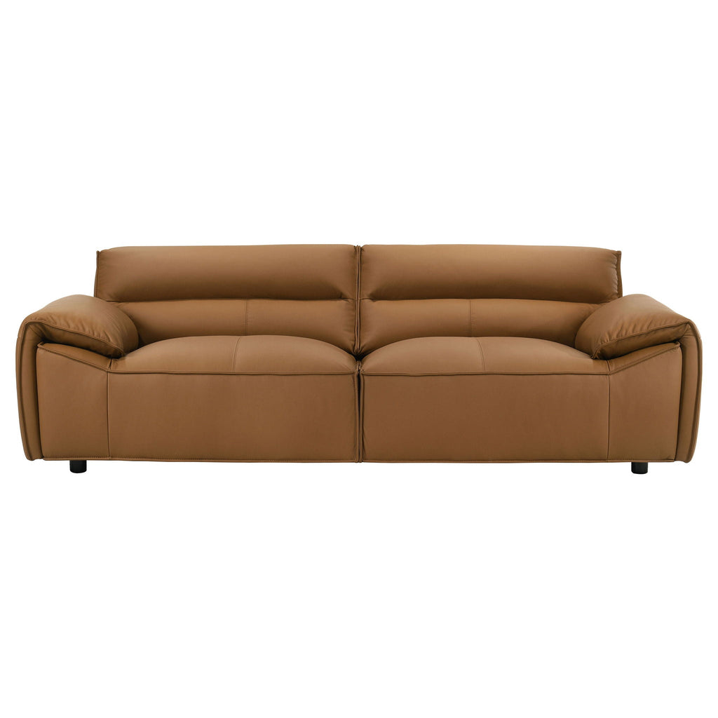 Buxton 2-piece Leather Upholstered Sofa Set Orange