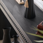 Modern Rustic Wood Table, Rectangular Living Room Center Table With Floating Top Design