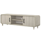 TV Stand With Sliding Doors And Handles, Living Room Furniture - Antique White