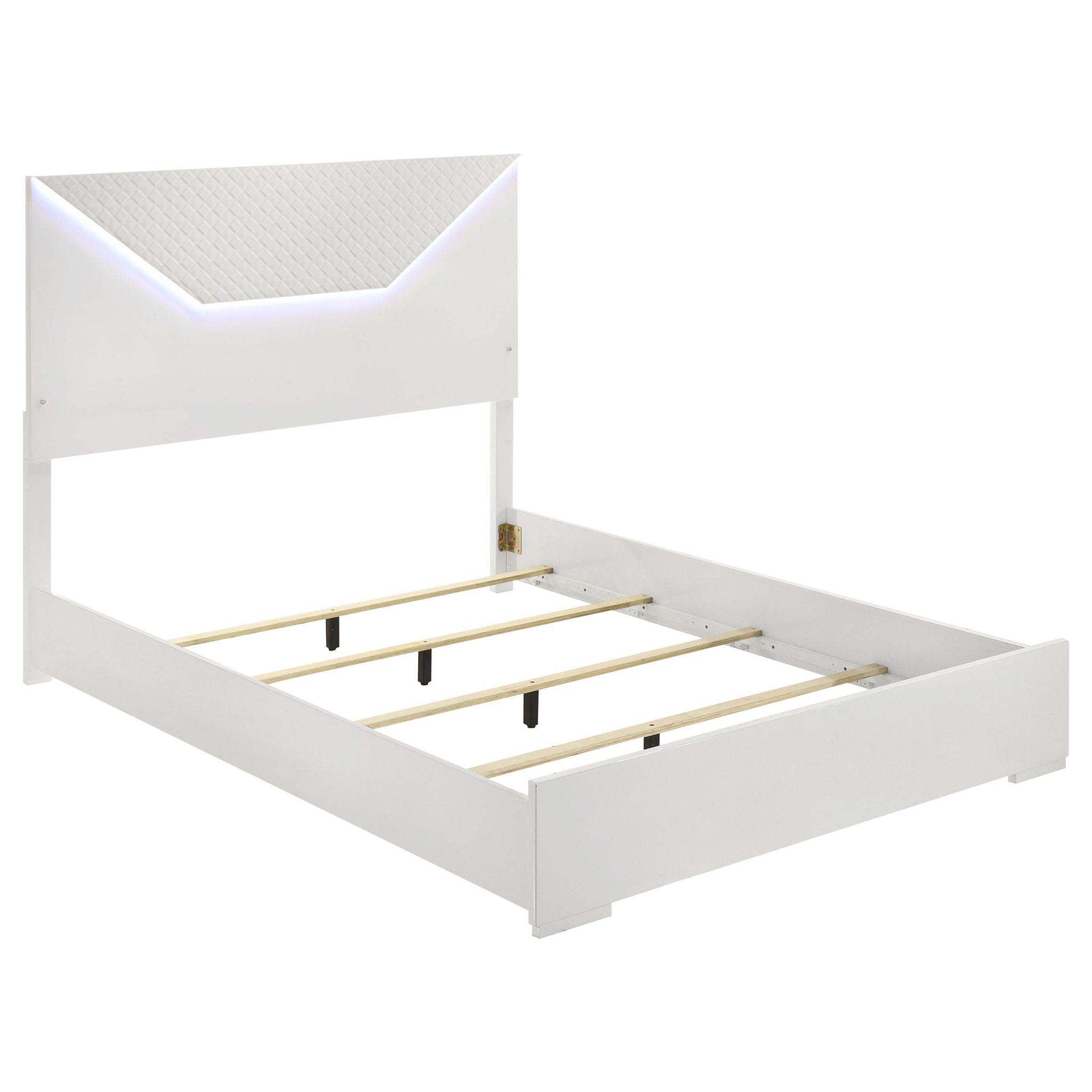 Ives 4-piece Queen Bedroom Set White High Gloss