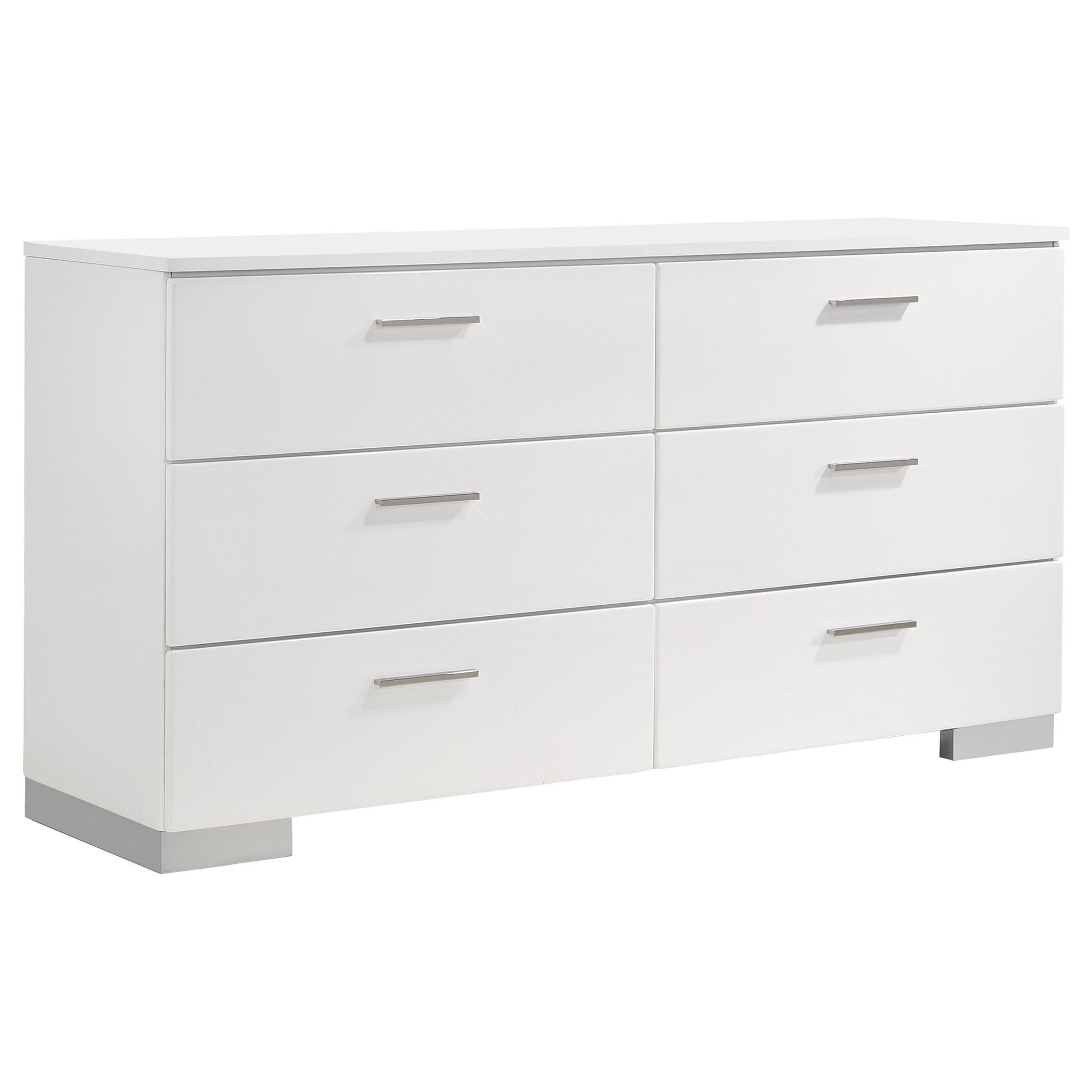Felicity 4-piece Eastern King Platform Bedroom Set White