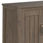 Lev - Handcrafted TV Media Stand - Smoky Brown