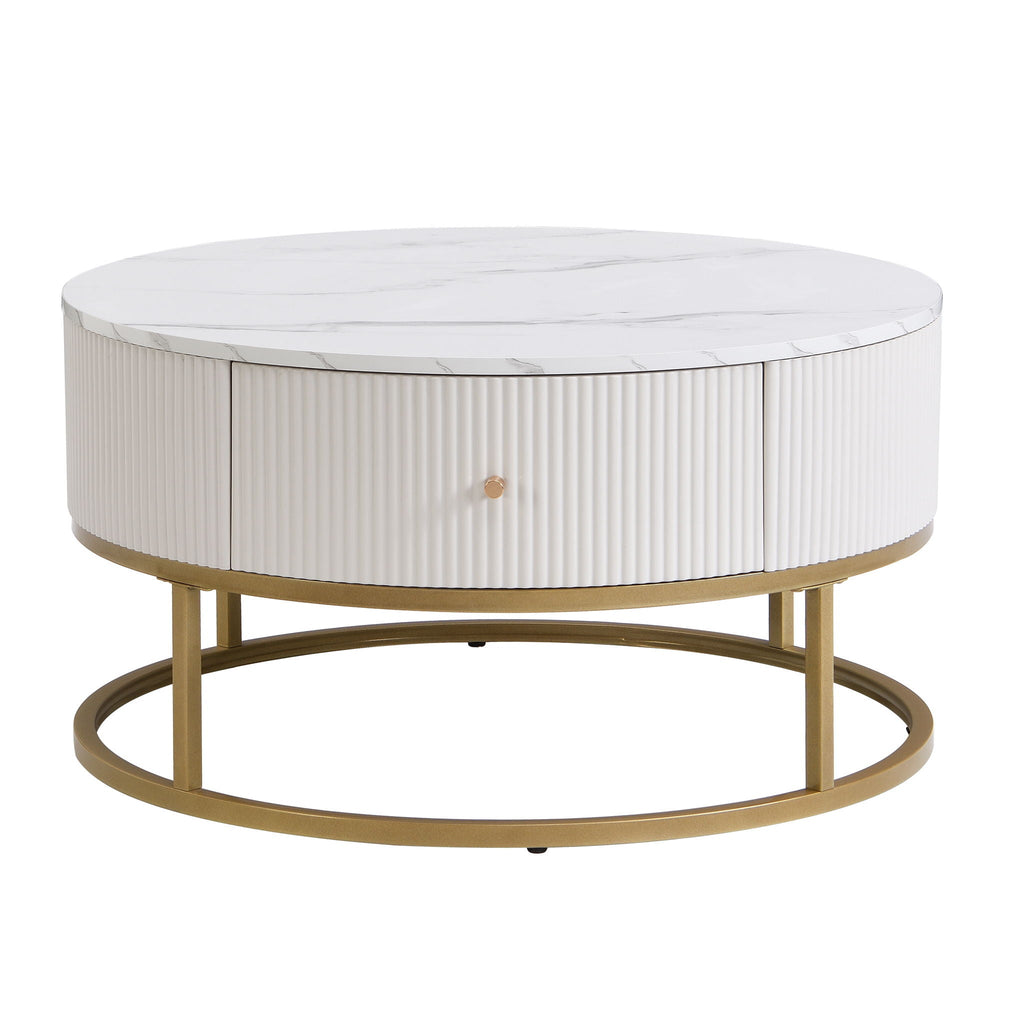 Modern Round Table With Drawers