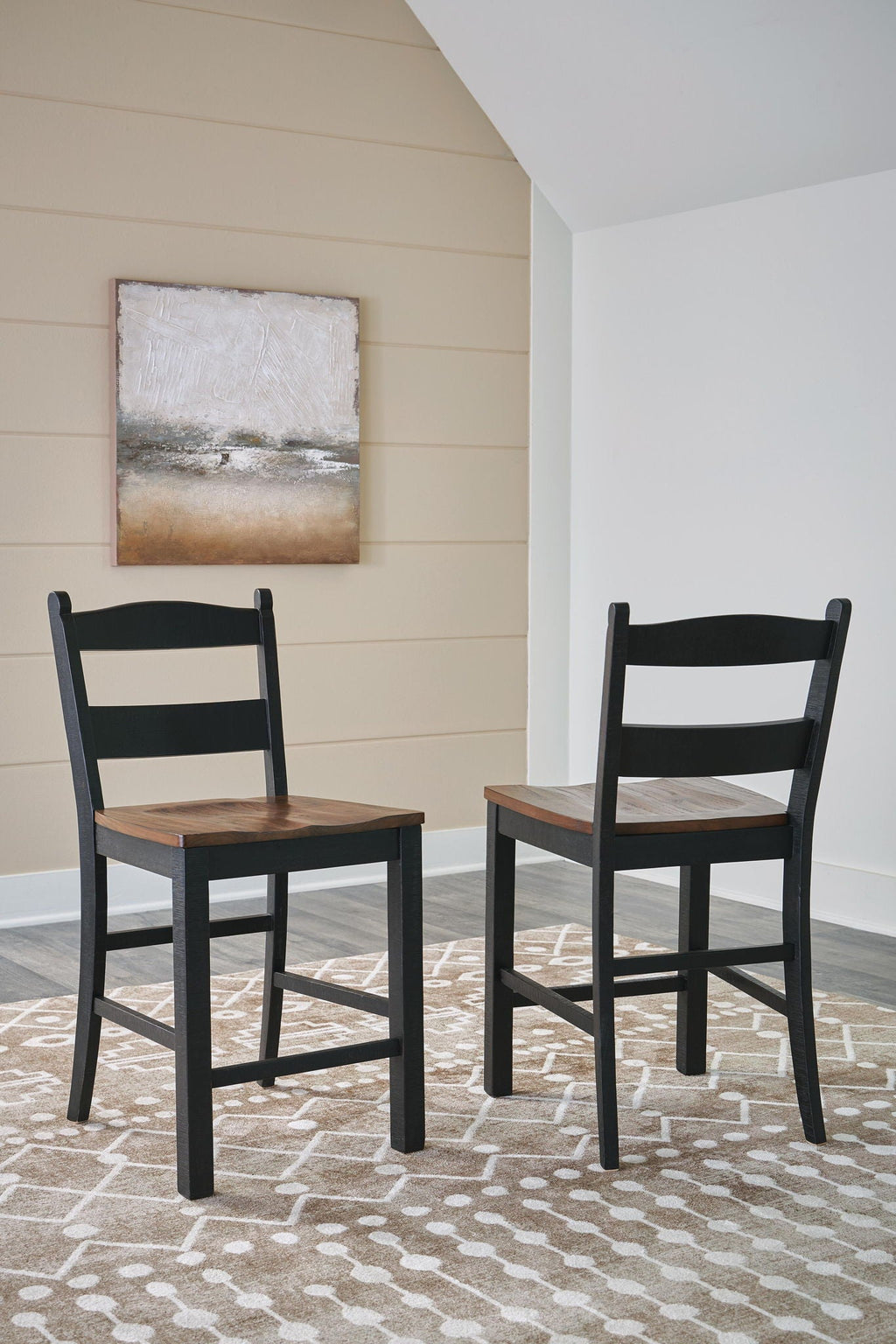 Valebeck - Barstool (Set of 2) - Black / Brown