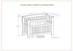 Acadian - Entryway Storage Bench, Handcrafted