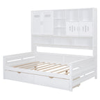 Daybed With All-In-One Cabinet And Shelf