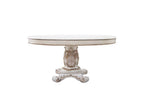Vendome - 76" Round Dining Table With Pedestal Base - Antique Pearl