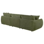 Elysia Chenille Upholstered Modular Lounge Sofa Green