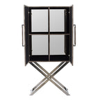 Cabinet - Silver - Faux Leather
