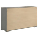 Ives 6-drawer Dresser Cabinet Grey High Gloss