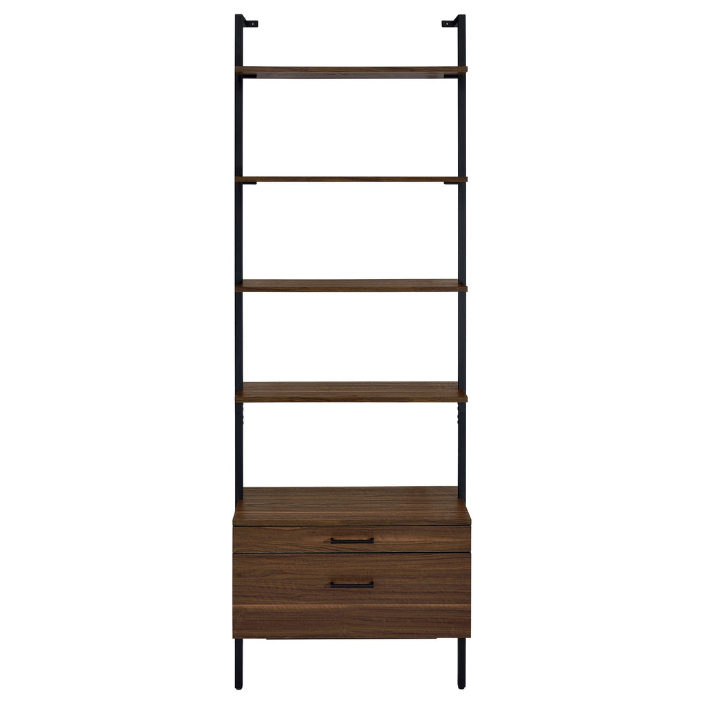 Owens 3-piece 96-inch Wall Mounted Bookshelf Set Walnut