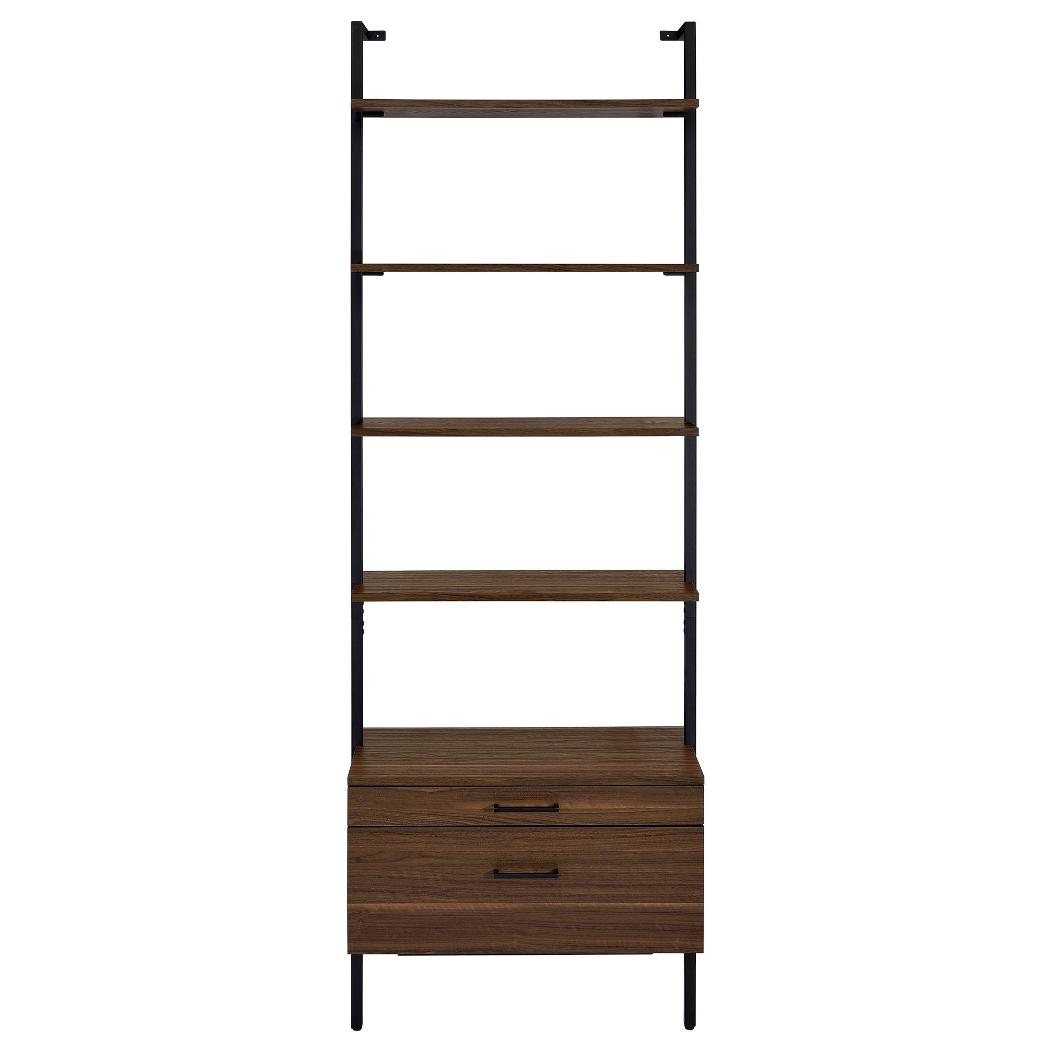Owens 3-piece 96-inch Wall Mounted Bookshelf Set Walnut
