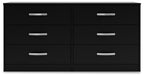 Finch - Six Drawer Dresser - 29'' Height - Black