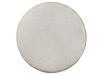Lindon - Round Cocktail Table With Gray Upholstered Top & Casters - Belgian Wheat