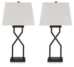 Brookthrone - Metal Table Lamp (Set of 2) - Black