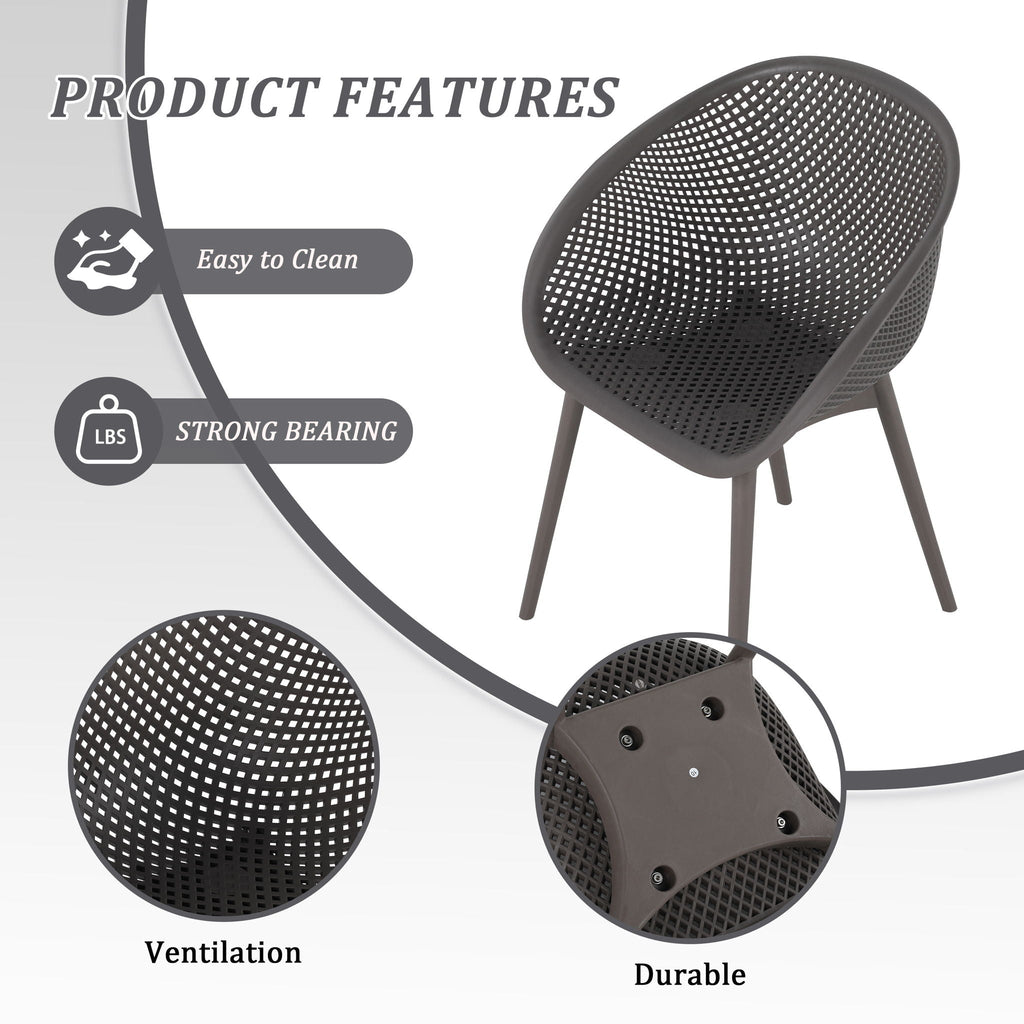 Modern Lounge Chair Set With Round Table