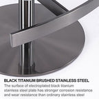 Titanium Stainless Steel Bar Stool, Grade Modern Bar Chair With Backrest, Swivel Adjustable Height For Kitchen Counter And Dining Room